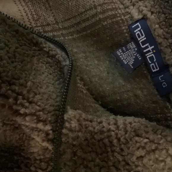 Vintage Nautica Plaid Sherpa Half Zip - Picture 7 of 8